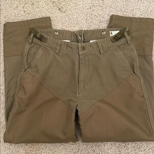 COLUMBIA BRUSH PANTS Mens 36 X 30 Tan/Brown Heavy Canvas  Adjustable waist